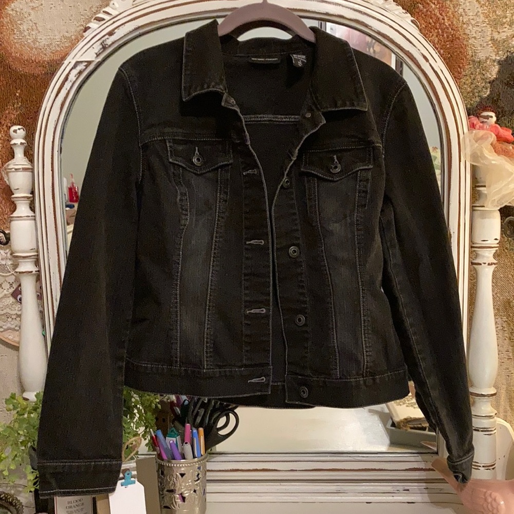 Vintage Charcoal Black Jean Jacket